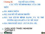Bài giảng Sai số gia công các yếu tố hình học của chi tiết