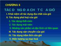 Bài giảng Tác dụng địa chất của gió