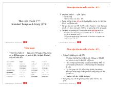 Bài giảng Thư viện chuẩn C++