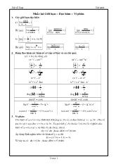 Bài giảng Tích phân, đạo hàm, vi phân