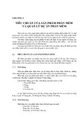 Bài giảng Tiêu chuẩn của sản phẩm phần mềm và quản lý dự án phần mềm