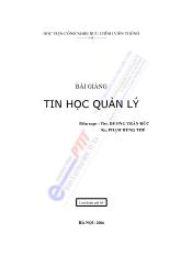 Bài giảng Tin học quản lý