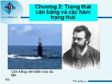 Bài giảng Trạng thái cân bằng và các hàm trạng thái