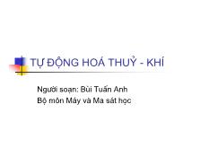 Bài giảng Tự động hóa thủy khí