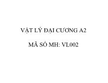 Bài giảng vật lý đại cương A2