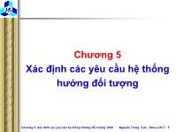 Bài giảng Xác định các yêu cầu hệ thống hướng đối tượng