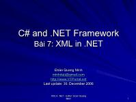 Bài giảng XML in .NET
