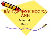 Bài tập môn Hình học xạ ảnh bài 5