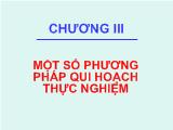 Bài tập Một số phương pháp qui hoạch thực nghiệm