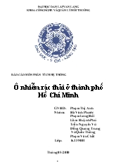 Báo cáo Môn phân tích hệ thống: Ô nhiễm rác thải ở thành phố Hồ Chí Minh