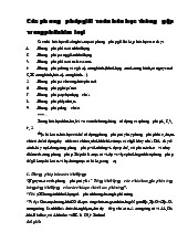 Các phương pháp giải toán hóa học thường gặp trong phần kim loại