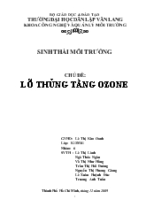 Chủ đề Lỗ thủng tầng ozone