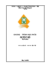 Chương trình học phần AutoCAD