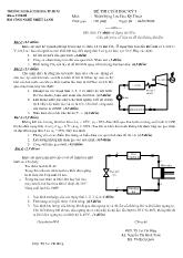 Đề thi môn Nhiệt động lực học kỹ thuật