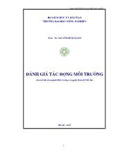 Giáo trình Đánh giá tác động môi trường