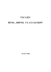 Giáo trình html, dhtml và javascript