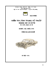 Giáo trình Kiểm tra tình trạng kỹ thuật động cơ và ôtô