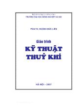 Giáo trình kỹ thuật thủy khí