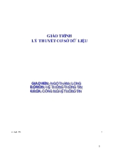 Giáo trình lý thuyết cơ sở dữ liệu