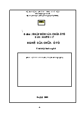 Giáo trình Nhập môn sửa chữa ôtô