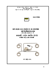 Giáo trình Sửa chữa và bảo dưỡng hệ thống phanh