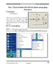 Hướng dẫn sử dụng ISIS: Mạch Schmitt biến đổi sin thành vuông dùng Transistor