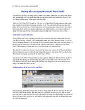 Hướng dẫn sử dụng Microsoft Word 2007