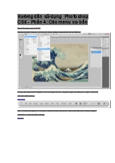 Hướng dẫn sử dụng Photoshop CS5: Các menu cơ bản