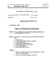 Ngân hàng đề thi môn xây dựng hệ thống nhúng