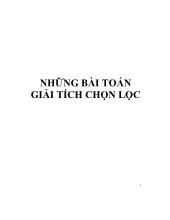 Những bài toán giải tích chọn lọc
