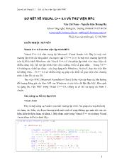 Sơ nét về visual C++ 60 và thư viện MFC