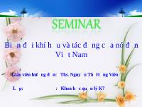Tiểu luận Biến đổi khí hậu và tác động của nó đến Việt Nam