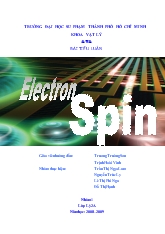 Tiểu luận Tổng quan về Spin