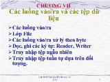 Bài giảng Các luồng vào/ra và các tệp dữ liệu