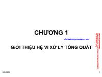 Bài giảng Giới thiệu hệ vi xử lý tổng quát