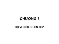 Bài giảng Họ vi điều khiển 8051