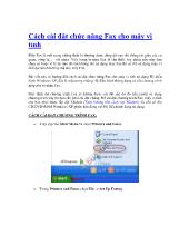 Cách cài đặt chức năng Fax cho máy vi tính