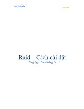 Cách cài đặt hệ thống raid - Lưu Hoàng Ly