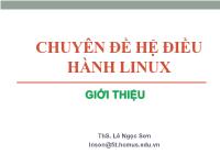 Chuyên đề Hệ điều hành linux- Lê Ngọc Sơn