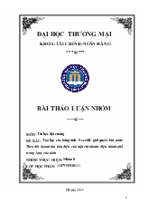 Đề tài Tạo lập các bảng tính Excel để giải quyết bài toán: Theo dõi doanh thu bán điện của một chi nhánh điện thành phố trong 1 quý của năm