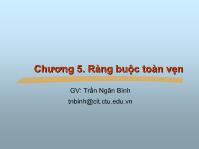 Giáo trình cơ sở dữ liệu chương 5: Ràng buộc toàn vẹn