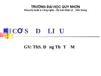 Giáo trình cơ sở dữ liệu - Đặng Thị Từ Mỹ