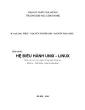 Giáo trình Hệ điều hành unix, linux