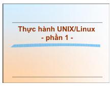 Thực hành unix, linux