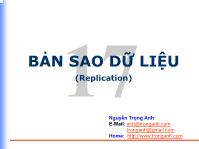 Bài giảng Bản sao dữ liệu