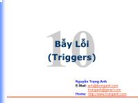 Bài giảng Bẫy lỗi (Triggers)