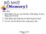 Bài giảng Bộ nhớ memory