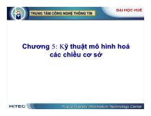 Bài giảng Các kỹ thuật mô hình hóa các chiều cơ sở