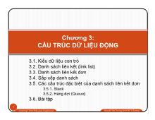 Bài giảng Cấu trúc dữ liệu động