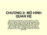 Bài giảng chương 2: Mô hình quan hệ